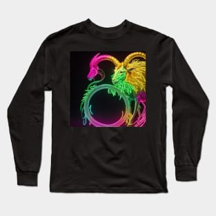 neon capricorn Long Sleeve T-Shirt